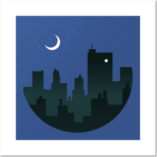 Sleeping Night City Posters and Art
